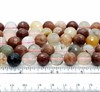 Stone Round Beads. Faceted Rutilated Qtz. 12mm.