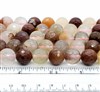 Stone Round Beads. Faceted Rutilated Qtz. 14mm.