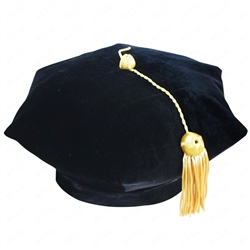 6 Sided Velvet Tam & Bullion Tassel