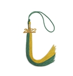 Double Color Tassels - Emerald/Gold