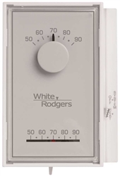 White Rodgers 1E50N-301 Single Stage Mechanical Thermostat w/ Temperature Locking Kit, Mercury Free (Heat Only)