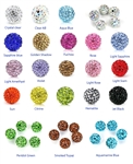 Rhinestone paved disco ball beads