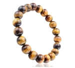 Natural Tiger Eye Stretchy Beaded Gemstone Bracelet