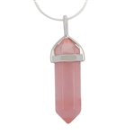 Cherry Quartz Healing Point Reiki Chakra Gemstone Necklace