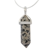 Dalmatian Jasper Healing Point Reiki Chakra Gemstone Necklace