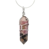 Rhodochrosite Healing Point Reiki Chakra Gemstone Necklace