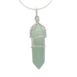 Green Aventurine Healing Point Reiki Chakra Gemstone Necklace