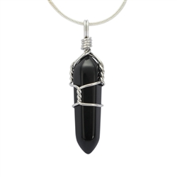 Obsidian Healing Point Reiki Chakra Gemstone Necklace