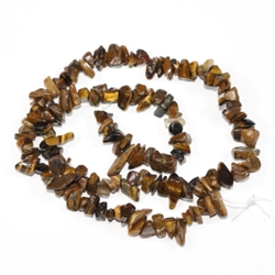 Smooth Chip Tiger Eye Gemstone Beads