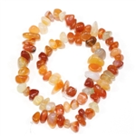 Smooth Chip Red Agate Gemstone Beads