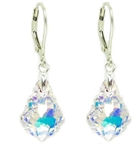 Sterling Silver Dangle Earrings with Swarovski Crystal
