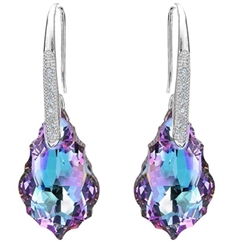 Sterling Silver Dangle Earrings with Swarovski Crystal