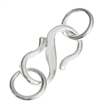 Sterling Silver S Hook Eye Clasp