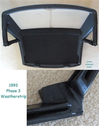 Hardtop Weatherstripping - Reproduction - 93