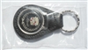 Leather Key Fob with Chrome Trim