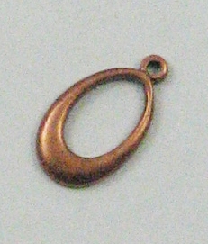 Antique Copper 15x10mm Dangle 1pc