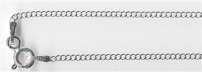 Sterling Silver Diamond - Cut Curb Chain 16" Long