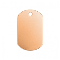 Dog Tag Copper Blank 1.25" x3/4"  18ga