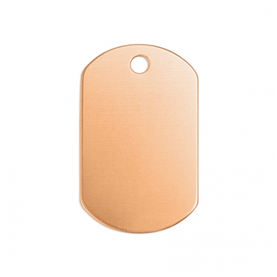 Dog Tag Copper Blank 1.25" x3/4"  18ga