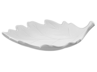 Bisque Leaf Bowl (Unpainted, ready for glaze)