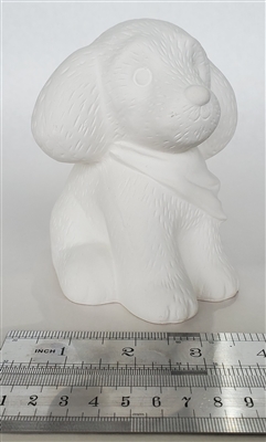 Bisque Poodle (Unpainted, ready for glaze)