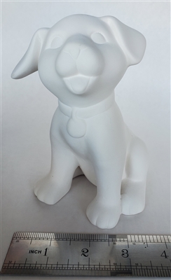 Bisque Sitting Puppy (Unpainted, ready for glaze)