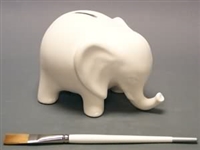 Bisque Elephant Bank (Unpainted, ready for glaze)