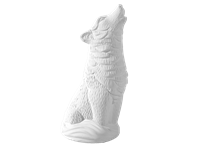 Bisque Howling Wolf (Unpainted, ready for glaze)