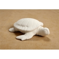 Bisque Sea Turtle Box (Unpainted, ready for glaze)