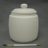 Bisque Large Canister (Unpainted, ready for glaze)