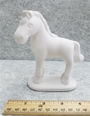 Bisque Party Horse (Unpainted, ready for glaze)