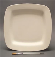 Bisque Square Platter 14" (Unpainted, ready for glaze)