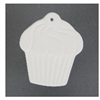 Bisque Cupcake Ornament (Unpainted, ready for glaze)