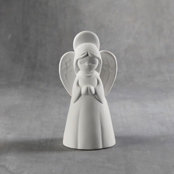 Bisque Angel Figurine (Unpainted, ready for glaze)