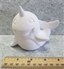 Bisque Narwhal (Unpainted, ready for glaze)