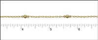 Matte Gold Dainty Chain with Ball 1ft