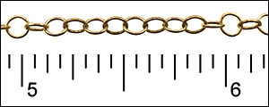 Matte Gold Fine Round Link Chain 1ft
