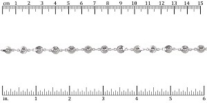 Rhodium Plated Satellite Chain 1ft