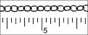 Gunmetal Fine Link Chain 1 ft