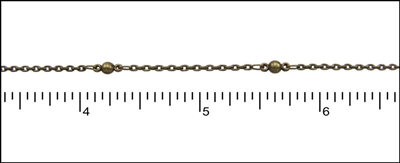 Antique Brass Dainty Ball Chain 1ft