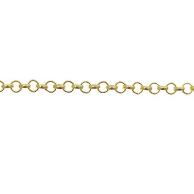 Gold Plated 3mm Rolo Chain 1ft