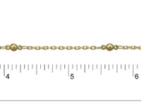 Gold Plated Dainty Chain with Ball 1ft