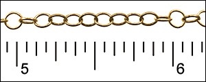 Gold Plated Fine Round Link Chain 1ft