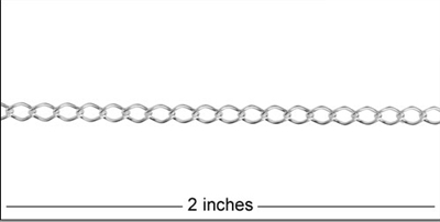 .925 SS Round Curb Chain 1ft