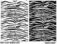 Tiger Print Low Relief Texture Plate 5.5x4.25