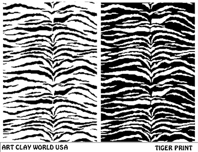 Tiger Print Low Relief Texture Plate 5.5x4.25