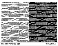 Diagonals Low Relief Texture Plate 5.5x4.25