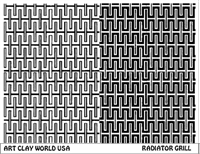 Radiator Grill Low Relief Texture Plate 5.5x4.25