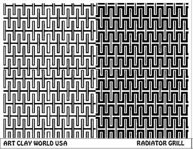 Radiator Grill Low Relief Texture Plate 5.5x4.25