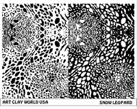 Snow Leopard Low Relief Texture Plate 5.5x4.25